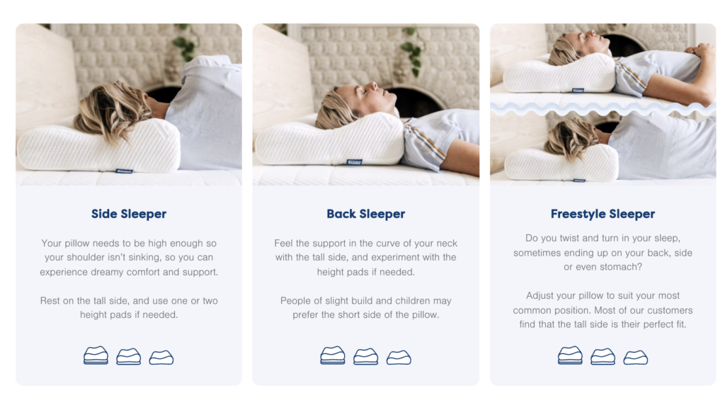 difference between back and side sleeper pillows